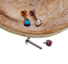 Titanium Prong Set Opal Ball Flatback Bar