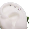 Push Fit Crystal flat back labret 3,4,5mm