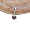 Push Fit Crystal flat back labret 3,4,5mm