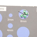 Emerald CZ Clover Titanium Nipple Bar 16g, 14g, 12g