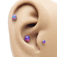 Moon Yellow Opal Titanium flat back