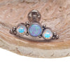 Bubblegum Opal, CZ, and Beaded Cluster Helix 18g, 16g, 14g