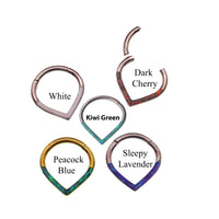 Opal Titanium Heart Clicker 16g