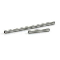 Internally threaded titanium body jewelry bar, 14g 1.2mm thickness, with 8mm length, showcasing smooth titanium finish and threading details.