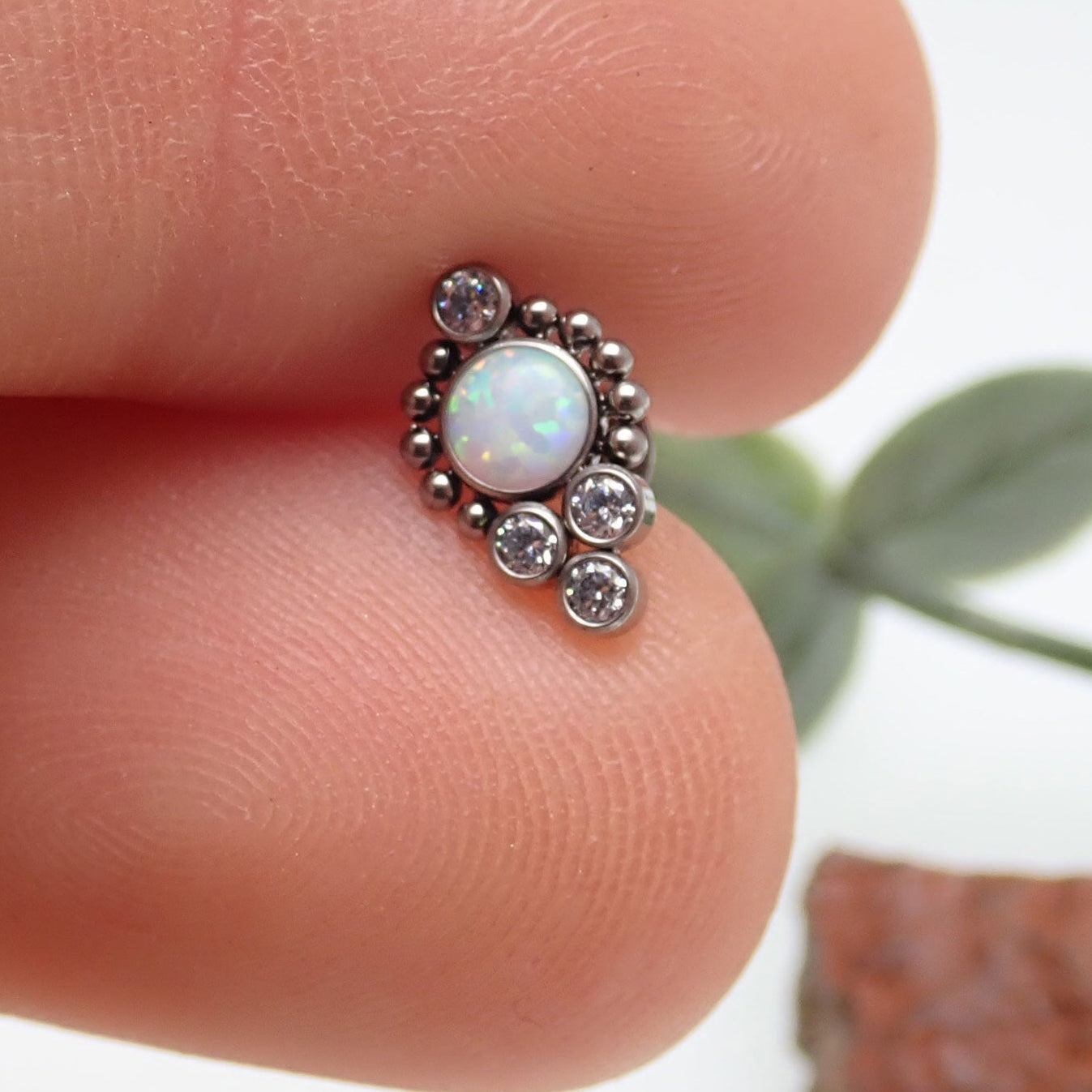 Titanium Opal Beaded Earrings with colorful gemstone beads and sleek titanium hooks for elegant jewelry styling