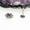 16g Opal and CZ Flower Attachment - pure piercings