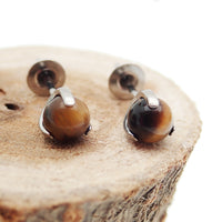 Implant Titanium Natural Stone Earrings - Body Clickers Body Jewelry