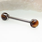 Tiger's Eye Industrial Piercing 14g