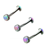 4mm Opal Top Curve Bar 16g