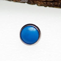 16g &14g Titanium Natural stone 4mm screw tops - pure piercings
