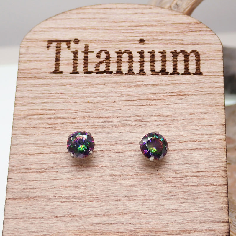 Titanium Earrings VM Crystal
