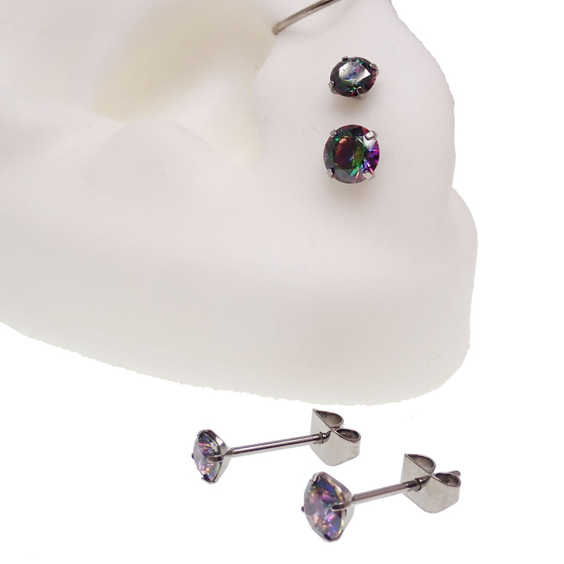 Titanium Earrings VM Crystal