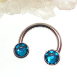 Titanium Zircon blue Crystal circular